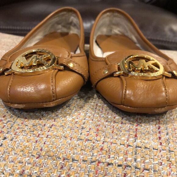 MICHAEL Michael Kors Classic Lillie Leather Moccasin Flats in Luggage Sz 9M - Picture 15 of 16